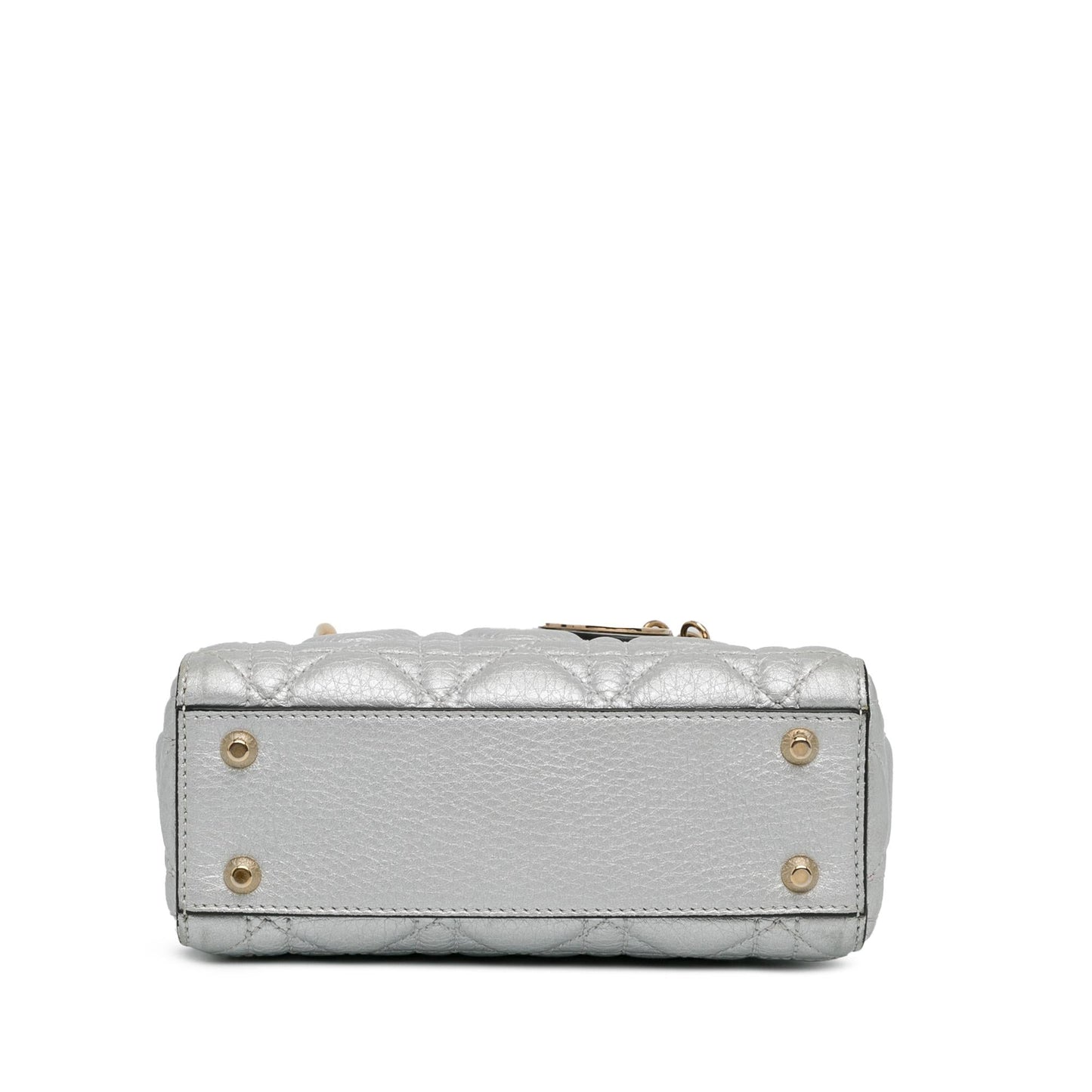 Luxury DiorMini Metallic Calfskin Cannage Supple Lady Luxury Dior(SHG-SgmKqY)