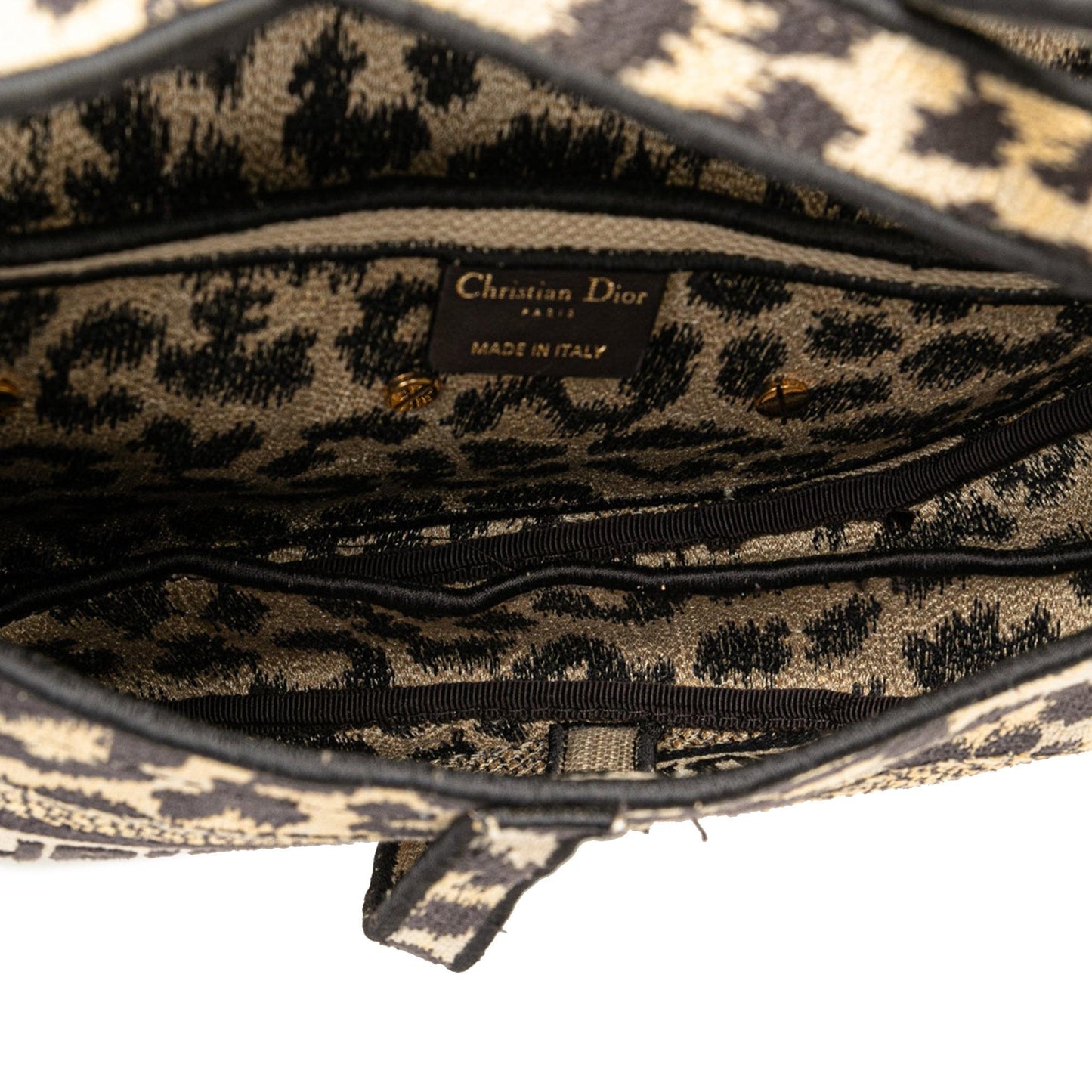 Luxury DiorMizza Embroidered Canvas Saddle Bag (SHG-A8D2SN)