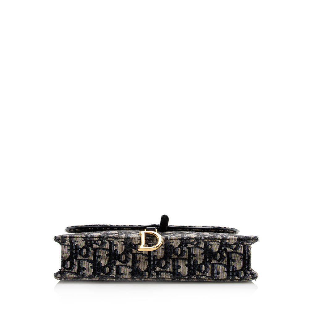 Luxury DiorOblique Saddle Chain Clutch (SHF-21554)