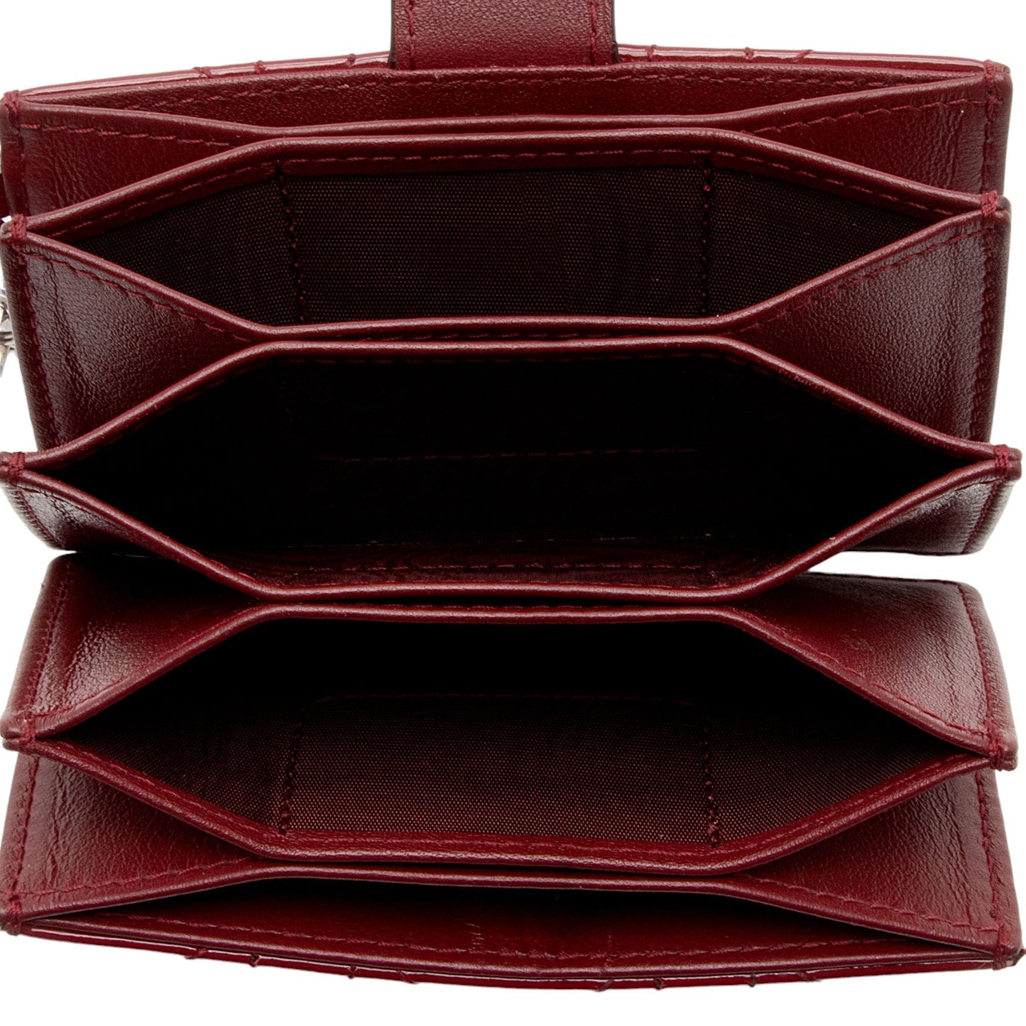 Luxury DiorPatent Leather Cannage Lady Luxury Dior5 Gusset Card Holder (SHF-jwrIuS)