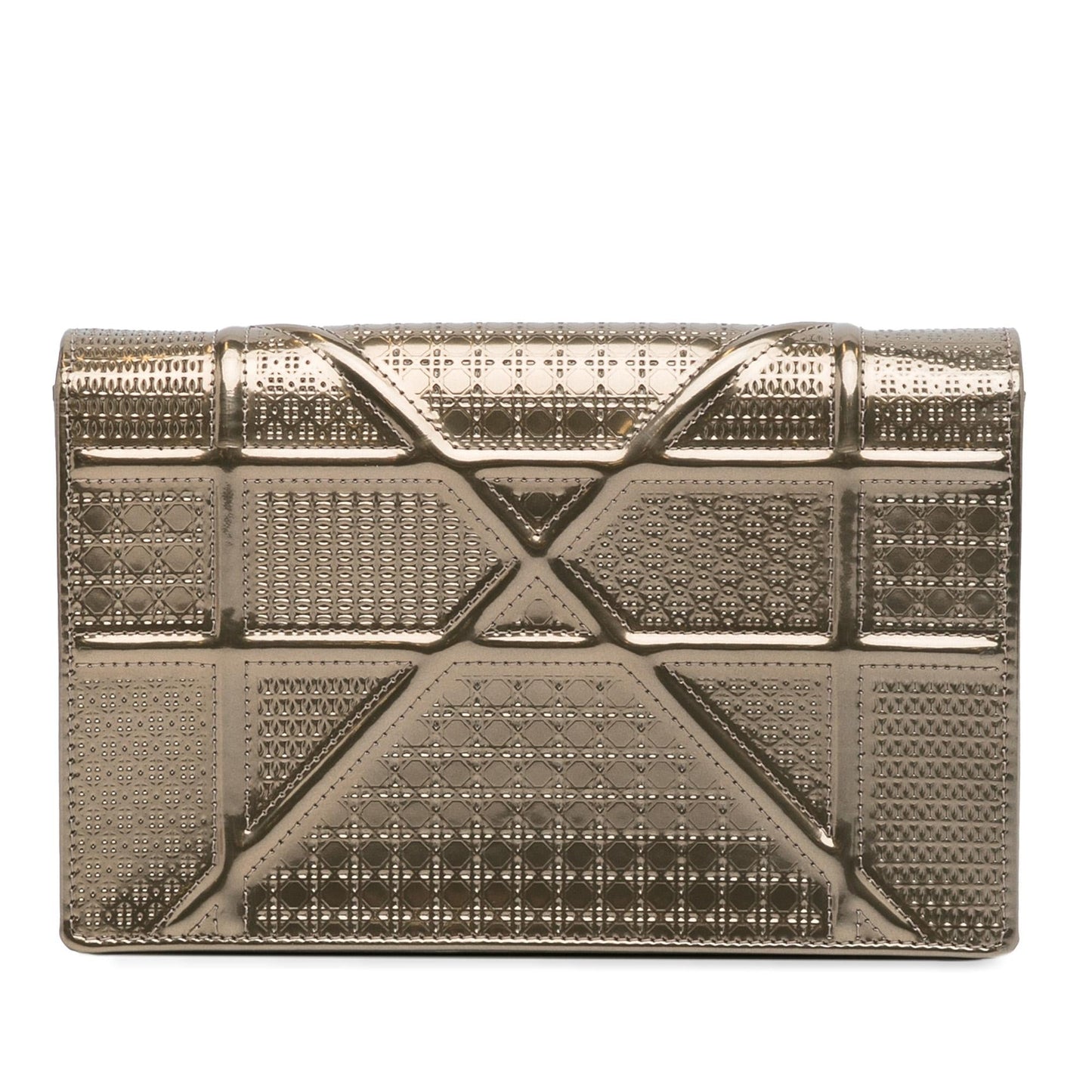 Luxury DiorPatent Microcannage Diorama Wallet on Chain (SHG-slLLNI)