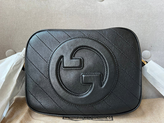 Luxury Gucci Trending 2025 Black Small Blondie Shoulder Bag