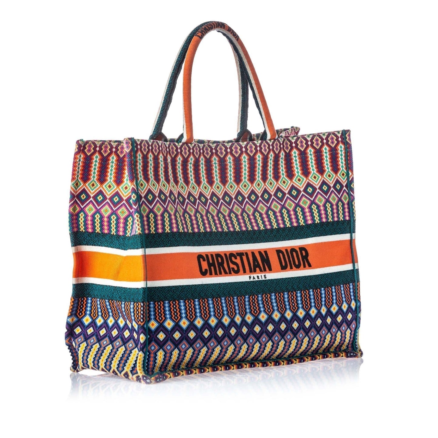 Luxury DiorMulti Canvas Fabric Embroidered Book Tote ITALY