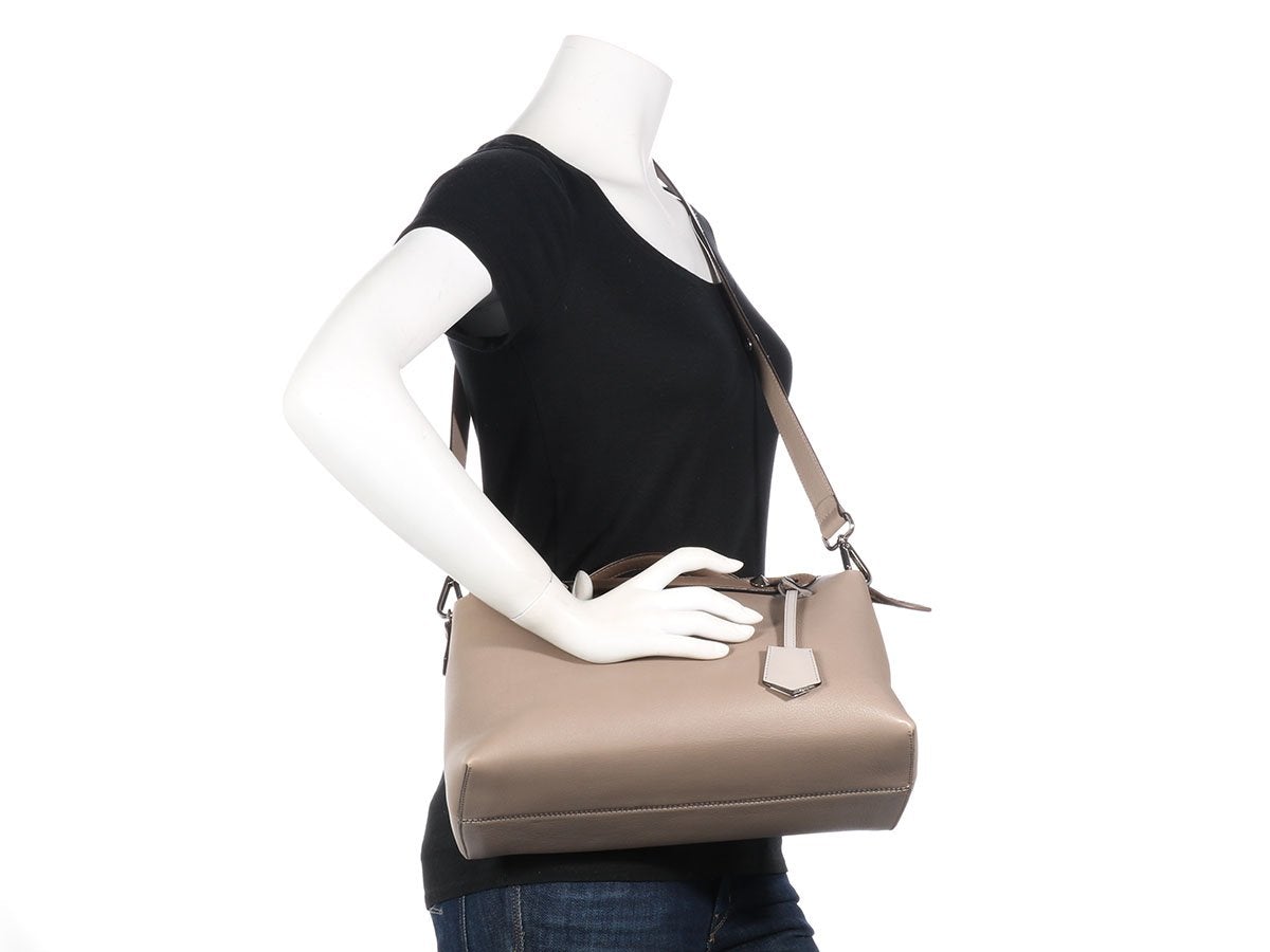 Luxury Fendi Taupe Grande Bauletto