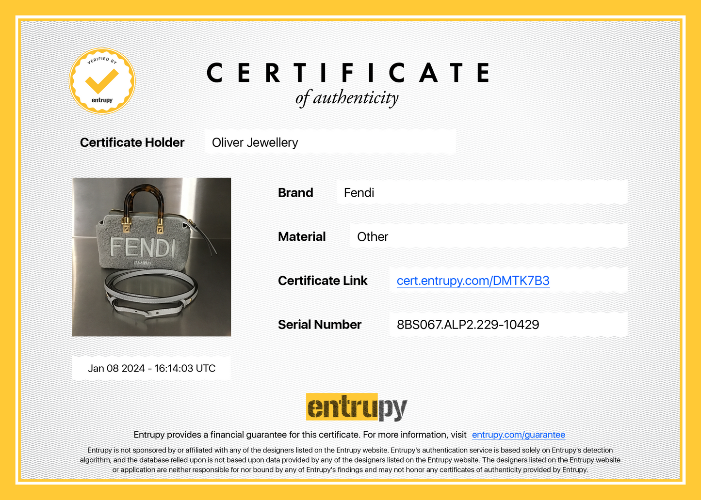 Fendi 2022 Grey Sheepskin Logo Embroidered By the Way Mini Boston Bag
