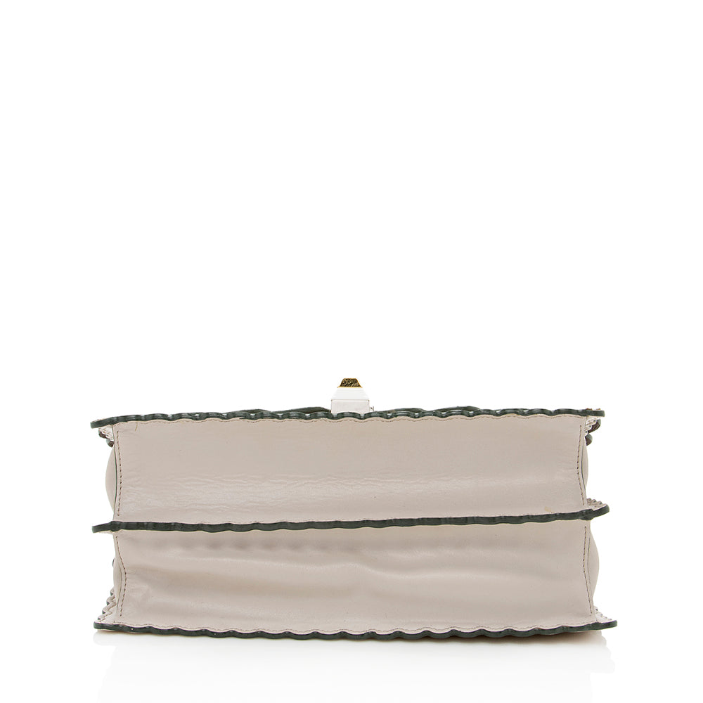 Luxury FendiCalfskin Studded Kan I Medium Shoulder Bag (SHF-19206)