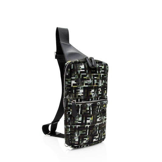 Luxury FendiCamouflage FF Nylon Sling Bag (SHF-0nq7rU)