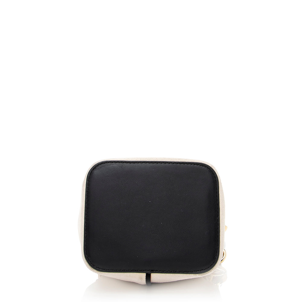 Luxury FendiCanvas Mon Tresor Small Bucket Bag (SHF-20756)