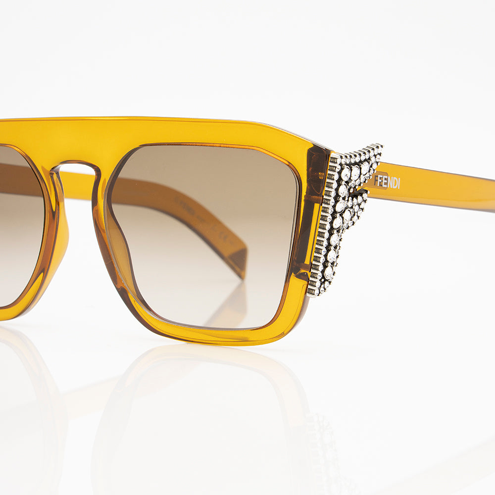 Luxury FendiCrystal Square Sunglasses (SHF-21992)