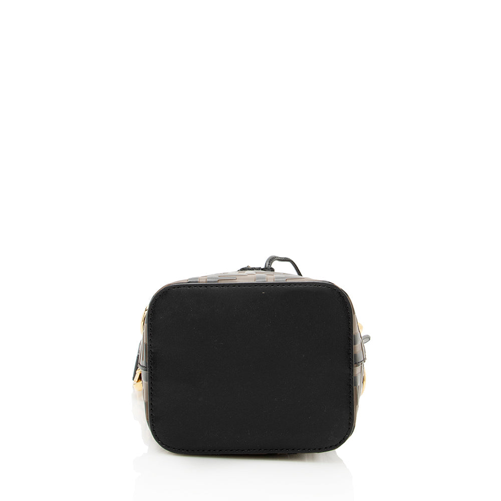 Luxury FendiFF Embossed Calfskin Mon Tresor Mini Bucket Bag (SHF-18974)