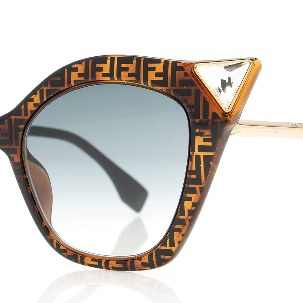 Luxury FendiFF Iridia Cat Eye Sunglasses (SHF-21526)