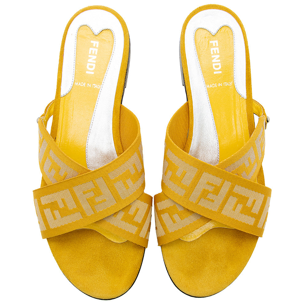 Luxury FendiFF Slide Sandals - Size 7 / 37 (SHF-17944)