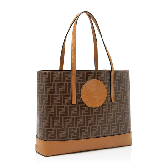 Luxury FendiFF Spalmati Vetrificato Shopper Tote (SHF-23631)