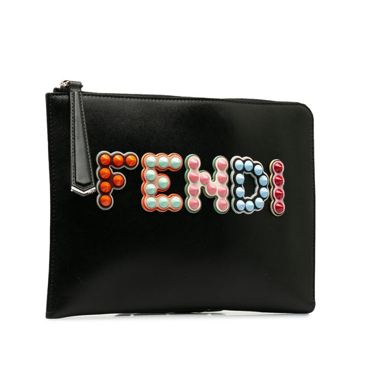 Luxury FendiFun Fair Studded Clutch (SHG-isvUj2)