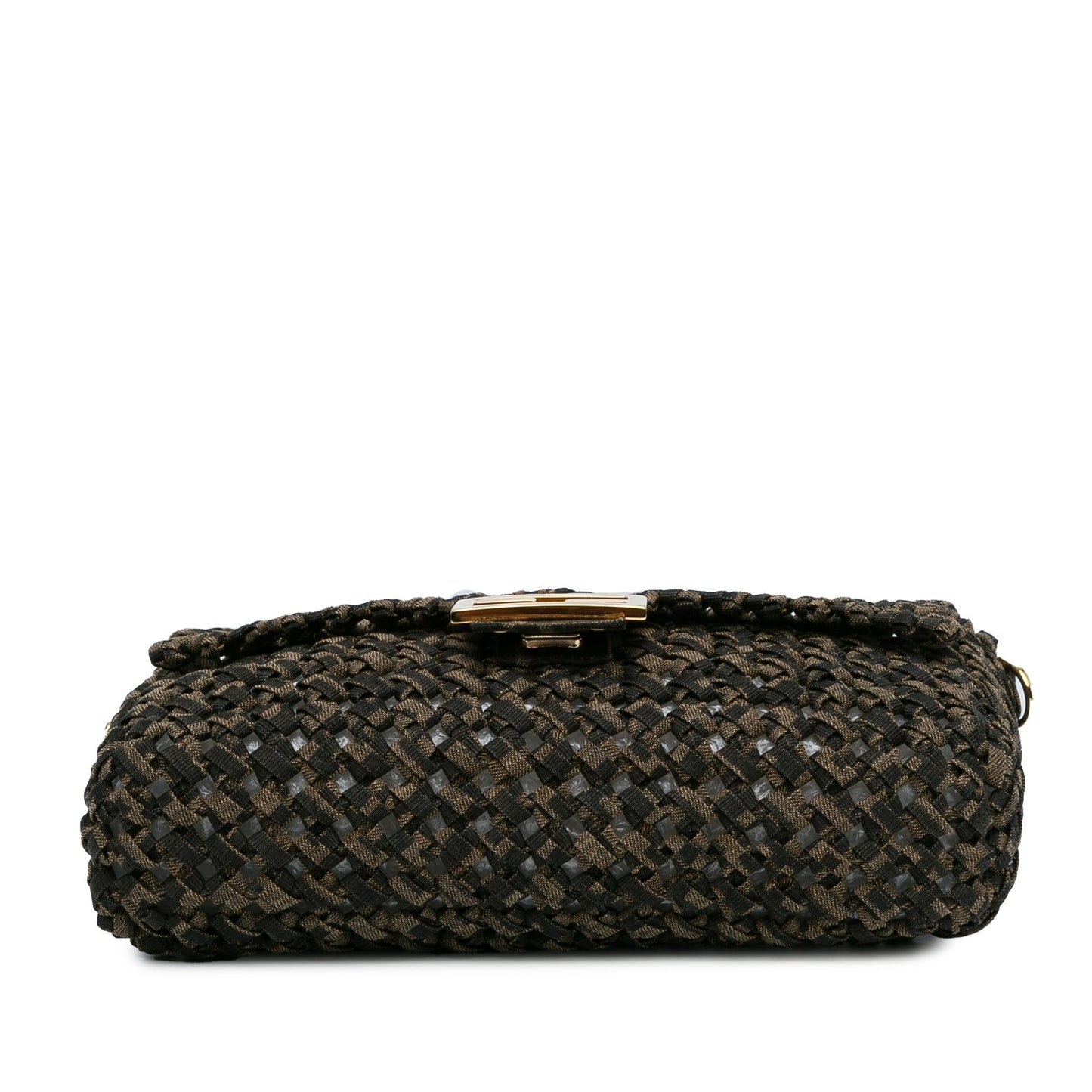 Luxury FendiInterlaced Canvas Zucca Baguette Satchel (SHG-cgXLR3)