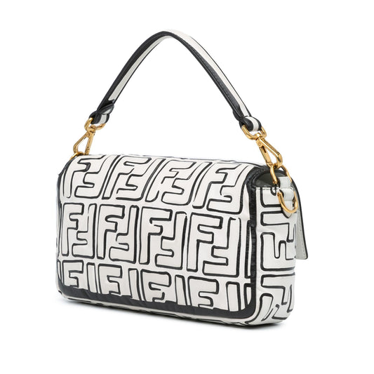Luxury FendiJoshua Vides California Sky Medium Embossed Baguette Satchel (SHG-RIAO8l)