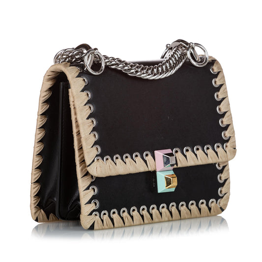 Luxury FendiKan I Lace Up Leather Crossbody Bag (SHG-27940)