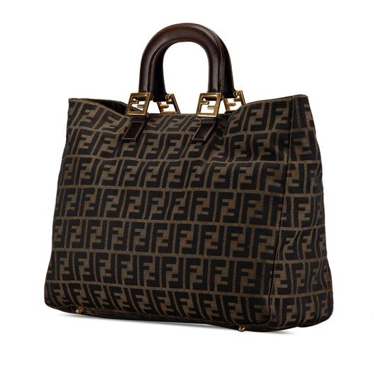 Luxury FendiLarge Zucca Canvas Twins Tote (SHG-ELkjPf)