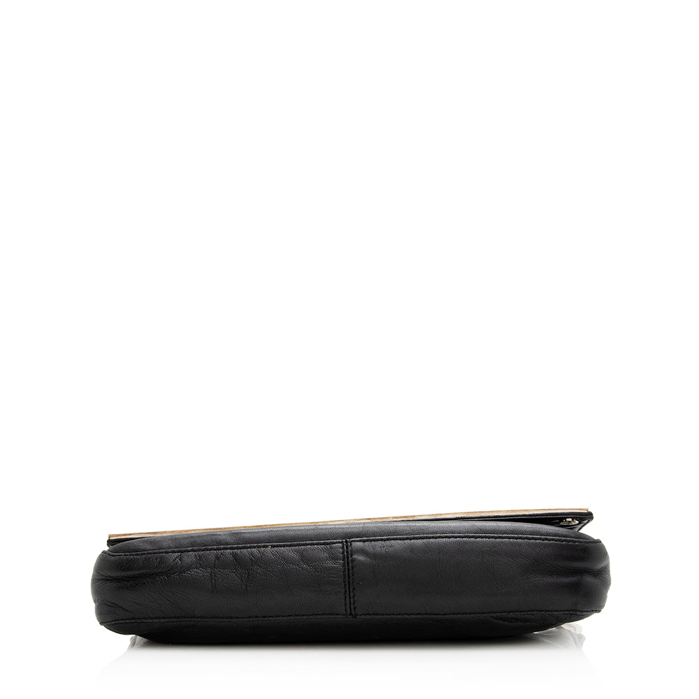Luxury FendiLeather Flap Pochette (SHF-20741)