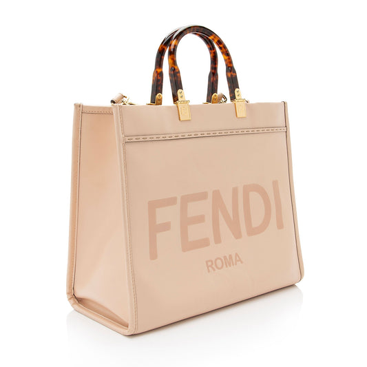 Luxury FendiLeather Sunshine Medium Shopper Tote (SHF-BvSOLv)