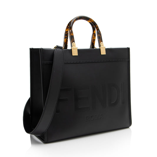 Luxury FendiLeather Sunshine Medium Shopper Tote (SHF-YNCjlf)