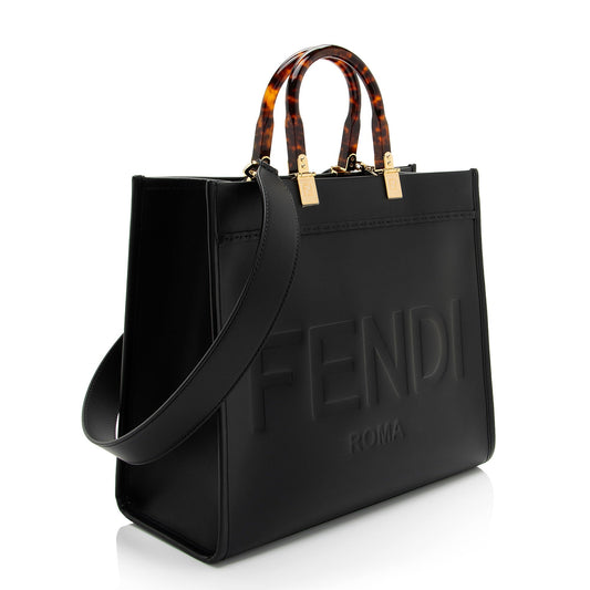 Luxury FendiLeather Sunshine Medium Shopper Tote (SHF-dEYRPB)