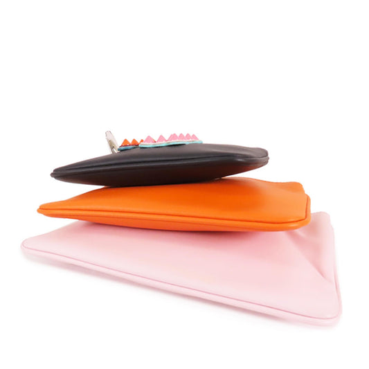 Luxury FendiLeather Triplette Clutch Bag (SHG-sSklWg)