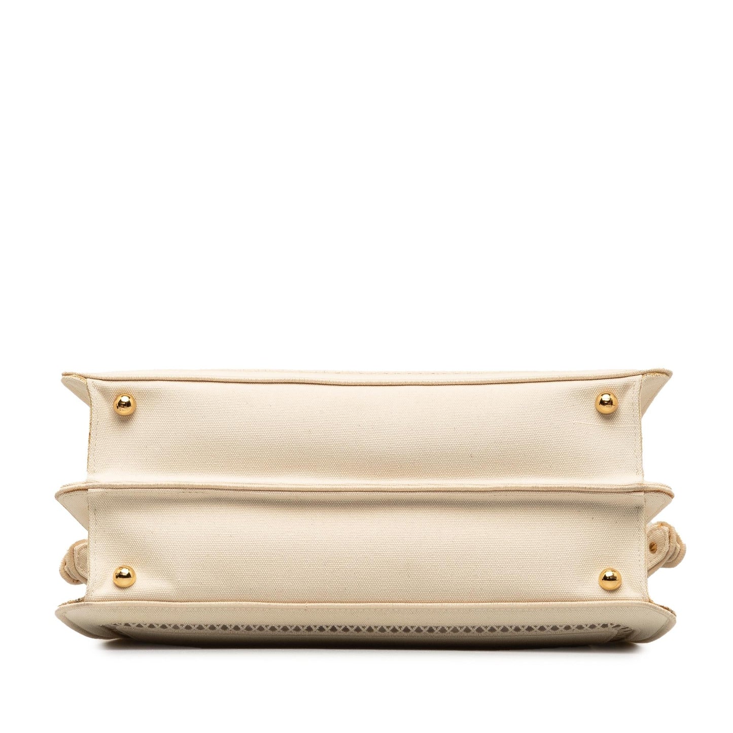 Luxury FendiMedium Canvas Peekaboo ISeeU Satchel (SHG-45WVDg)
