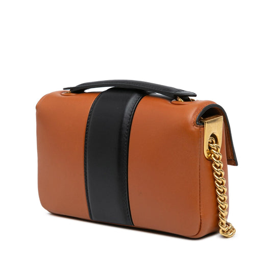 Luxury FendiMini Bicolor Nappa Chain Baguette Shoulder Bag (SHG-1z12d2)