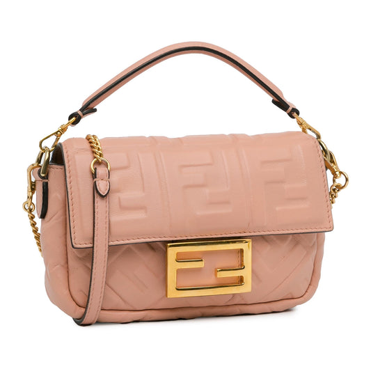 Luxury FendiMini Embossed Zucca Baguette Satchel (SHG-ZZKfNk)