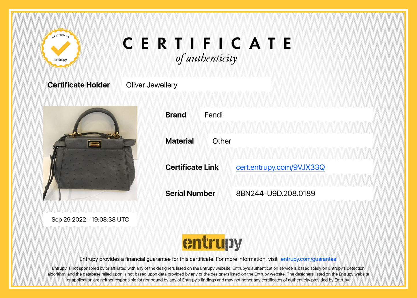 Fendi Mini Ostrich Peekaboo Isseu Bag