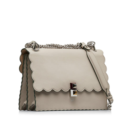 Luxury FendiScalloped Kan I Satchel (SHG-0g81DK)