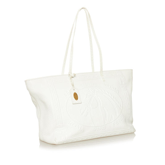 Luxury FendiSelleria Embossed Leather Tote Bag (SHG-34464)