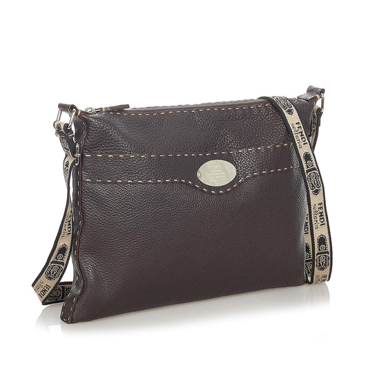 Luxury FendiSelleria Leather Crossbody Bag (SHG-23838)