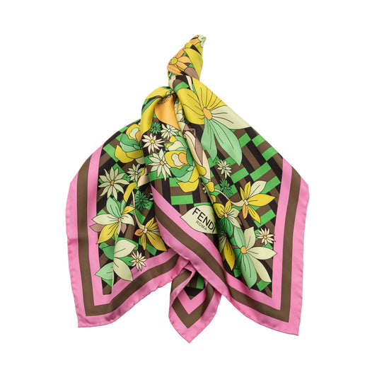 Luxury FendiSilk Floral 90cm Scarf (SHF-Bfg7Q0)