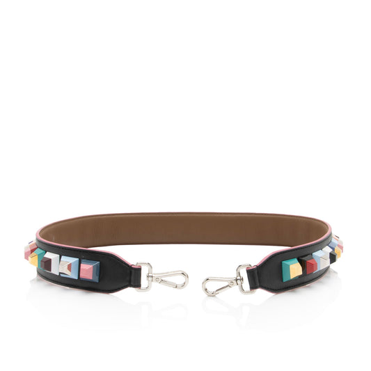 Luxury FendiStudded Leather Strap You Shoulder Strap (SHF-qFWerx)