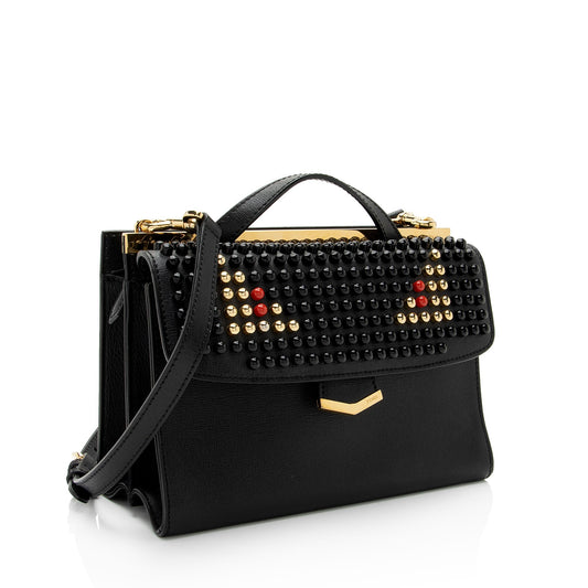 Luxury FendiStudded Vitello Elite Demi Jour Monster Satchel (SHF-eH7Qgz)