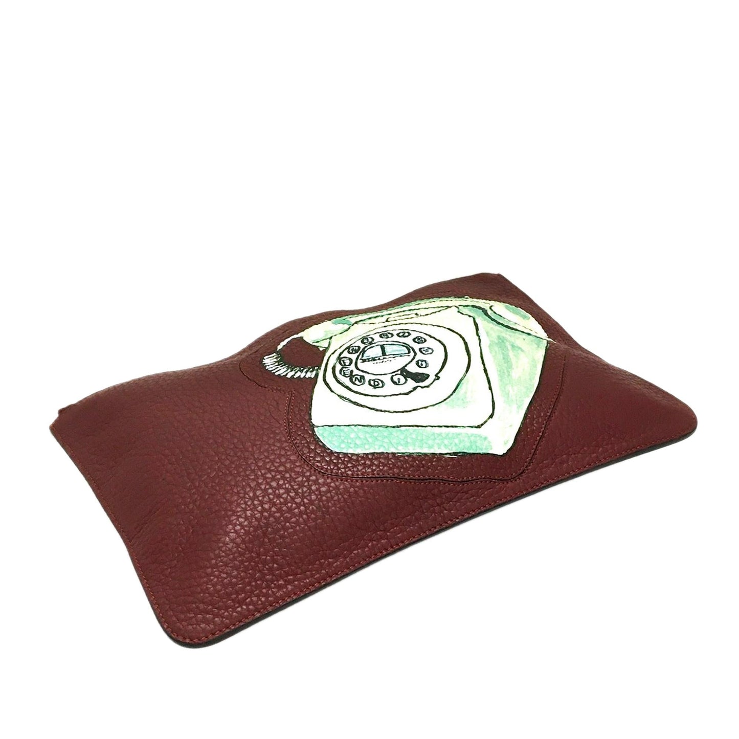 Luxury FendiTelephone Leather Clutch (SHG-yilHZT)