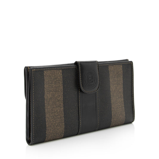 Luxury FendiVintage Penquin Canvas Flap Wallet (SHF-QiQsoi)