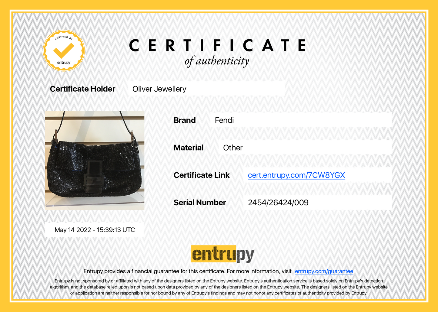 Fendi Vintage Sequin Baguette Bag