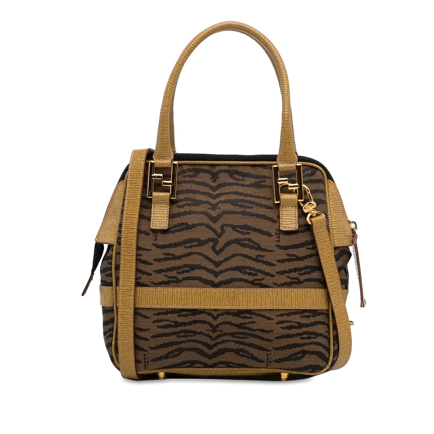 Luxury FendiZebra Print Canvas Satchel (SHG-osFG5D)