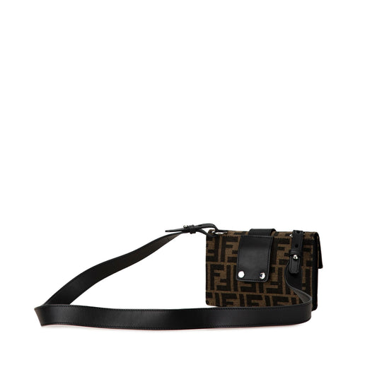 Luxury FendiZucca Canvas Convertible Belt Bag (SHG-jFWZlT)