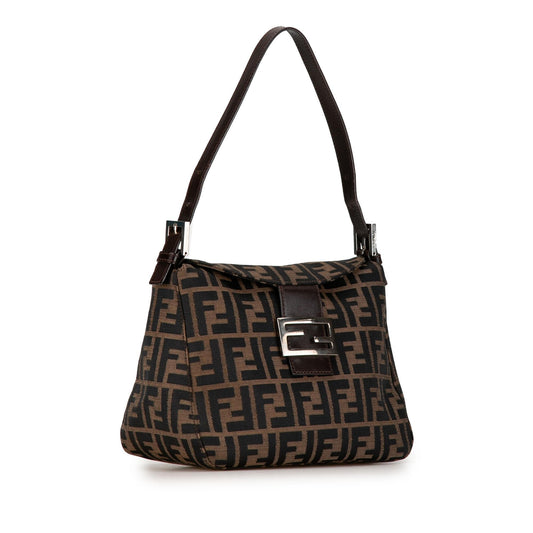 Luxury FendiZucca Canvas Double Flap Mamma (SHG-GRT0ck)