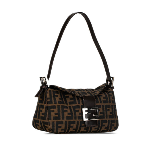 Luxury FendiZucca Canvas Double Flap Shoulder Bag (SHG-k4mhEM)