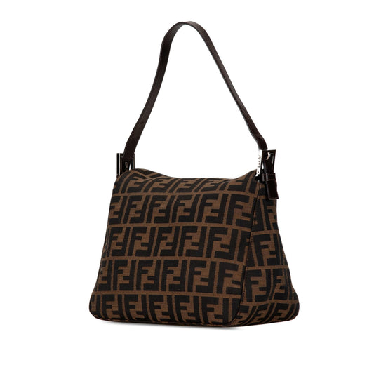 Luxury FendiZucca Canvas Double Flap Shoulder Bag (SHG-5160t3)