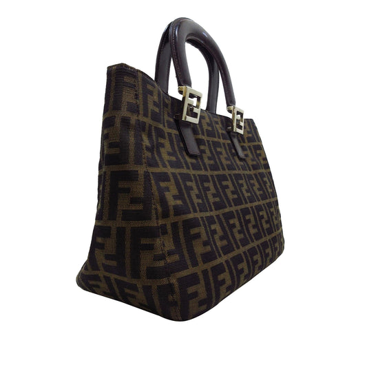 Luxury FendiZucca Canvas Handbag (SHG-dTO6G7)
