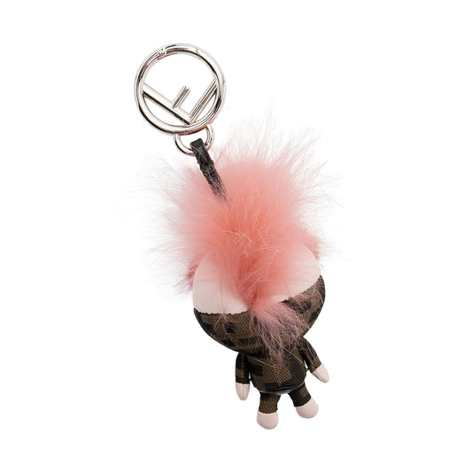 Luxury FendiZucca Canvas Space Monkey Bag Charm (SHF-SGv8KO)