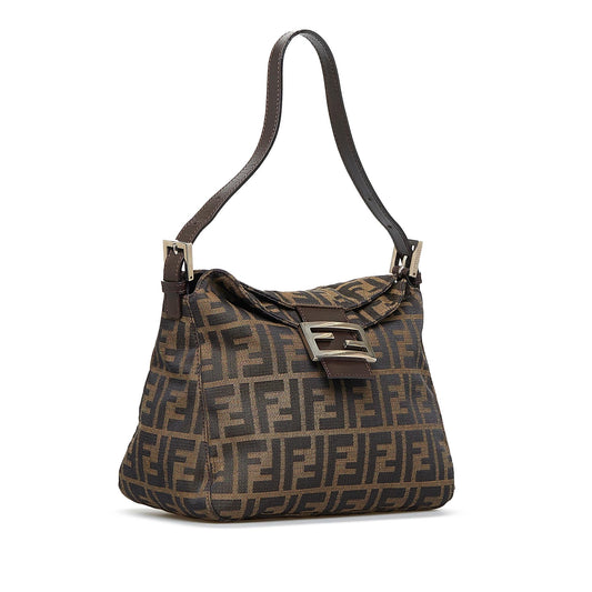 Luxury FendiZucca Double Flap Shoulder Bag (SHG-5HHvf2)