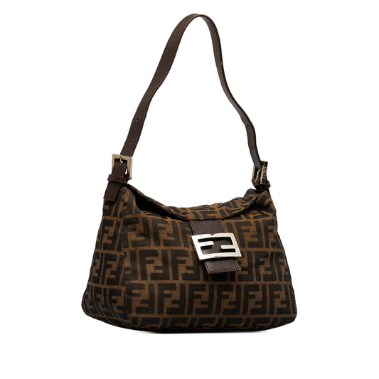 Luxury FendiZucca Double Flap Shoulder Bag (SHG-oSvq5T)