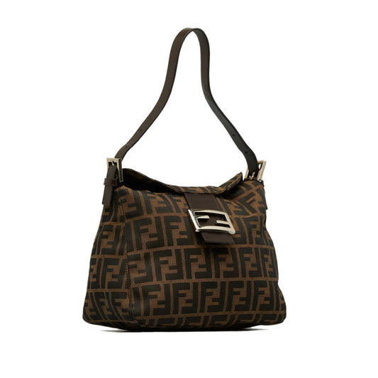 Luxury FendiZucca Double Flap Shoulder Bag (SHG-dEDjEu)